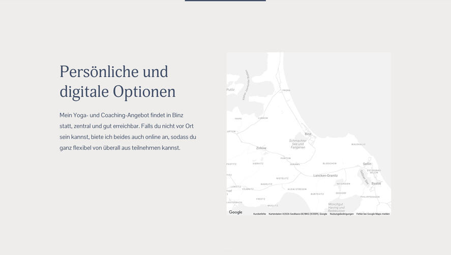 Website Design für Yogalehrerin Maria Schmidtke Website Design für Yogalehrerin Maria Schmidtke